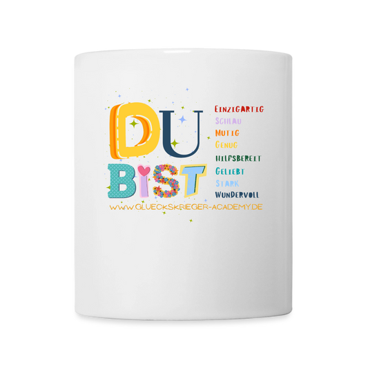 Glückskrieger Tasse – Dein täglicher Begleiter - white
