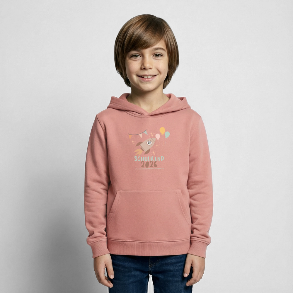 Glückskrieger Hoodie – Schulkind 2026 - dusky rose