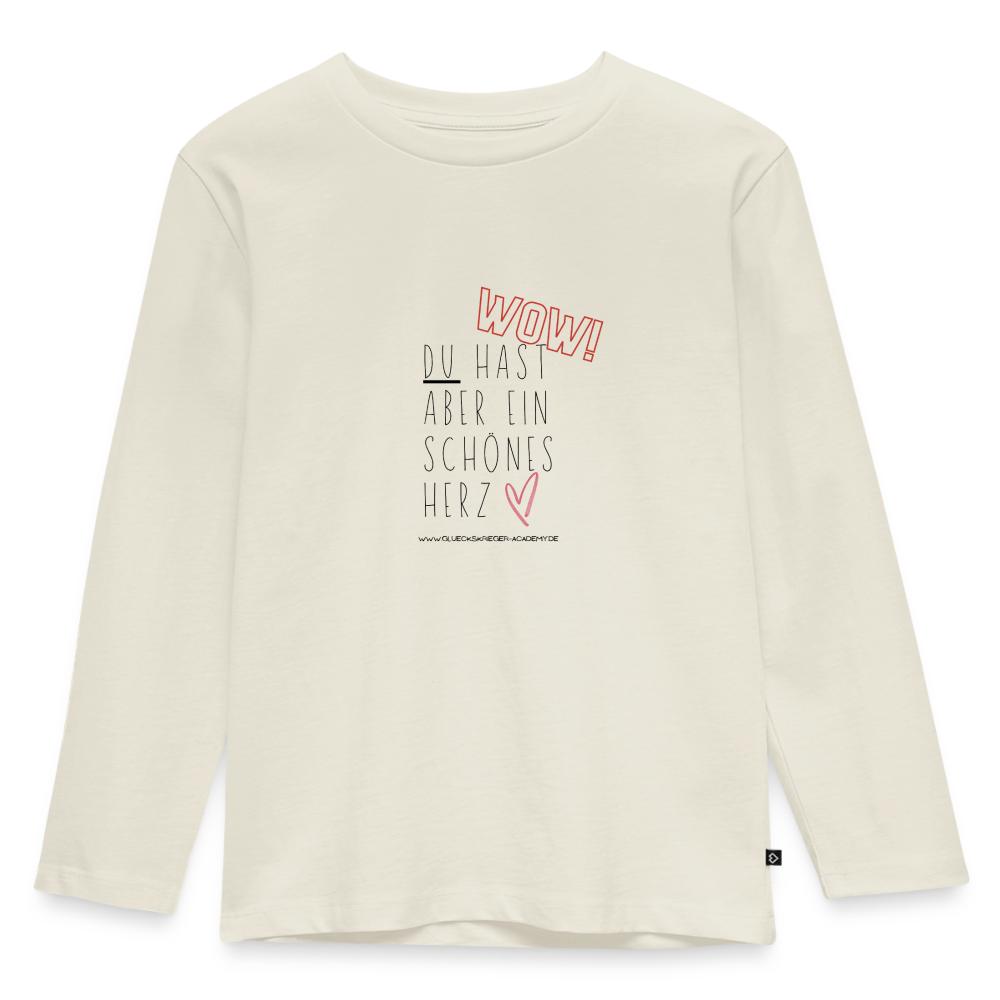 Langarmshirt für kleine Glückskrieger-Herz - off white
