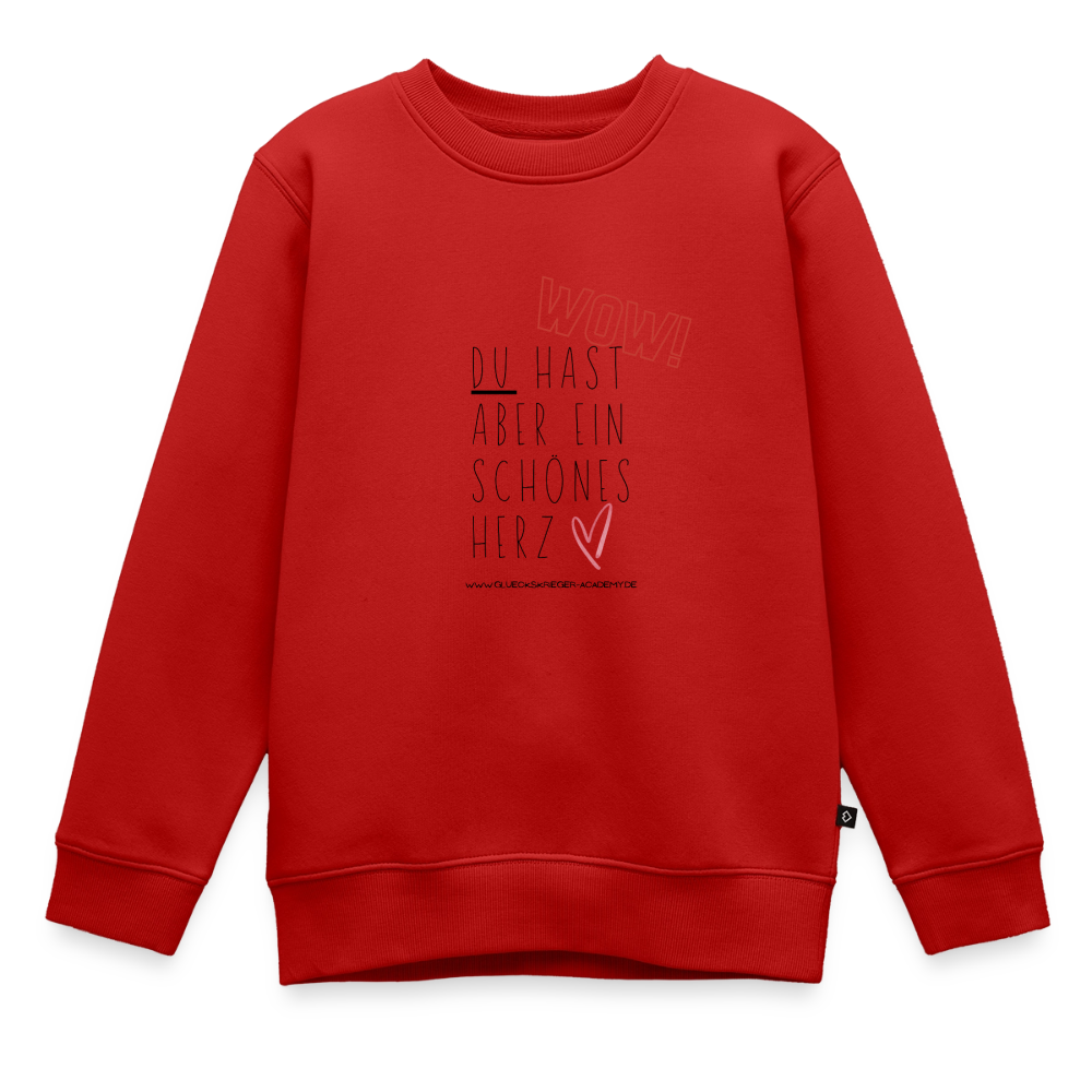 Glückskrieger Kinder Pullover – Herz - red