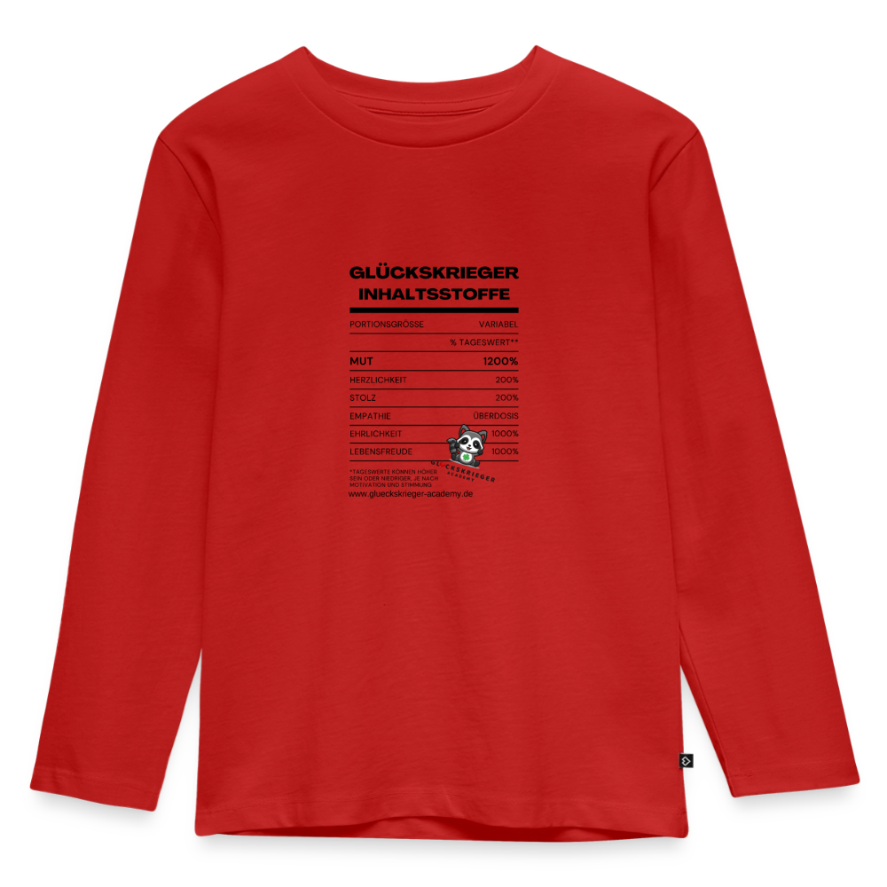 Langarmshirt für kleine Glückskrieger - red