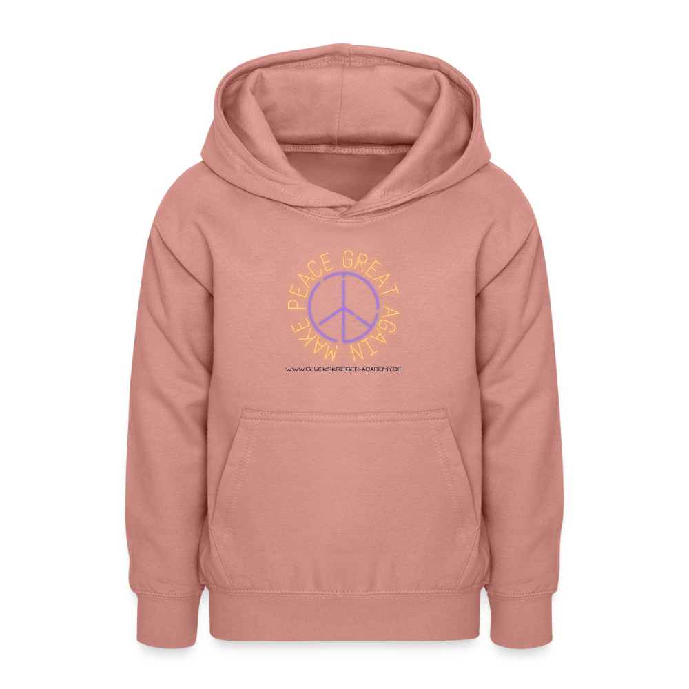 Glückskrieger Hoodie für Teens– Peace - dusky rose