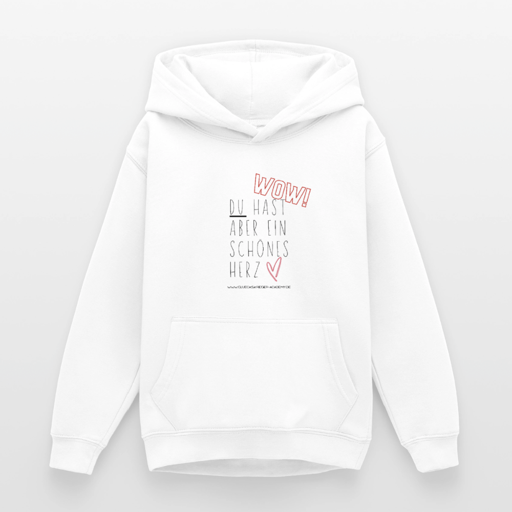 Glückskrieger Hoodie  für Teens– Herz - white