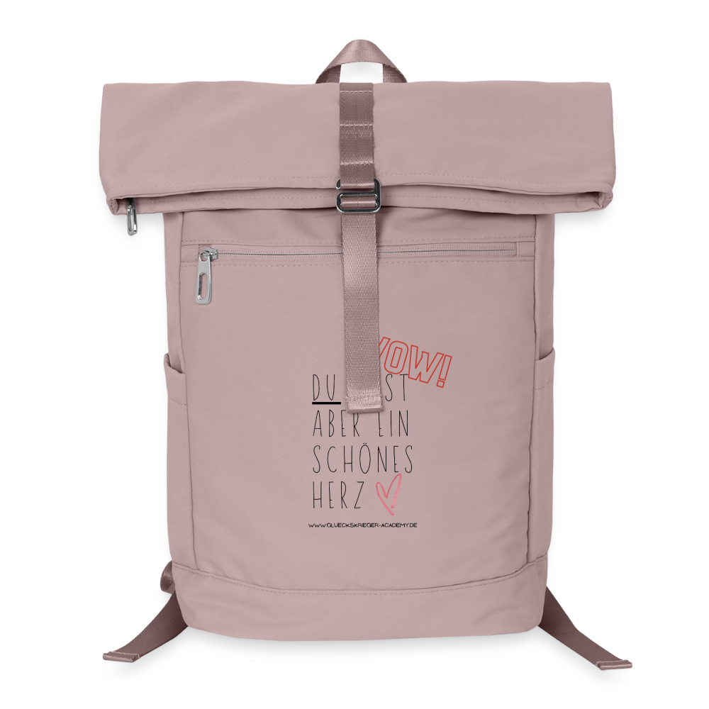 Glückskrieger Premium Rucksack-Herz - old pink 