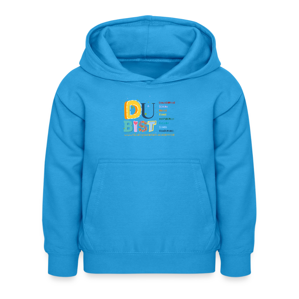 Glückskrieger Hoodie – Du bist... - sea blue