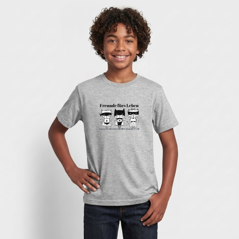 T-Shirt für Kids- Freunde fürs Leben - heather grey