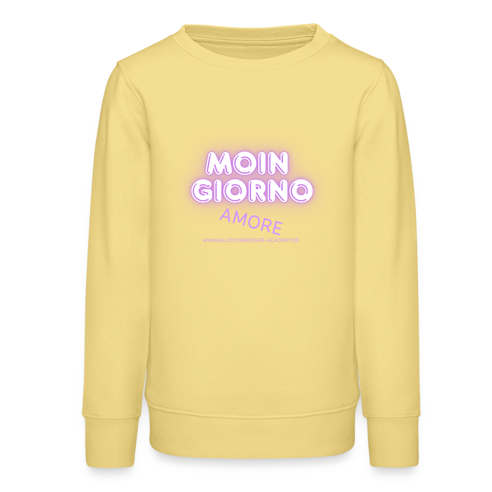 Glückskrieger Teens Pullover – Moin - viva yellow 