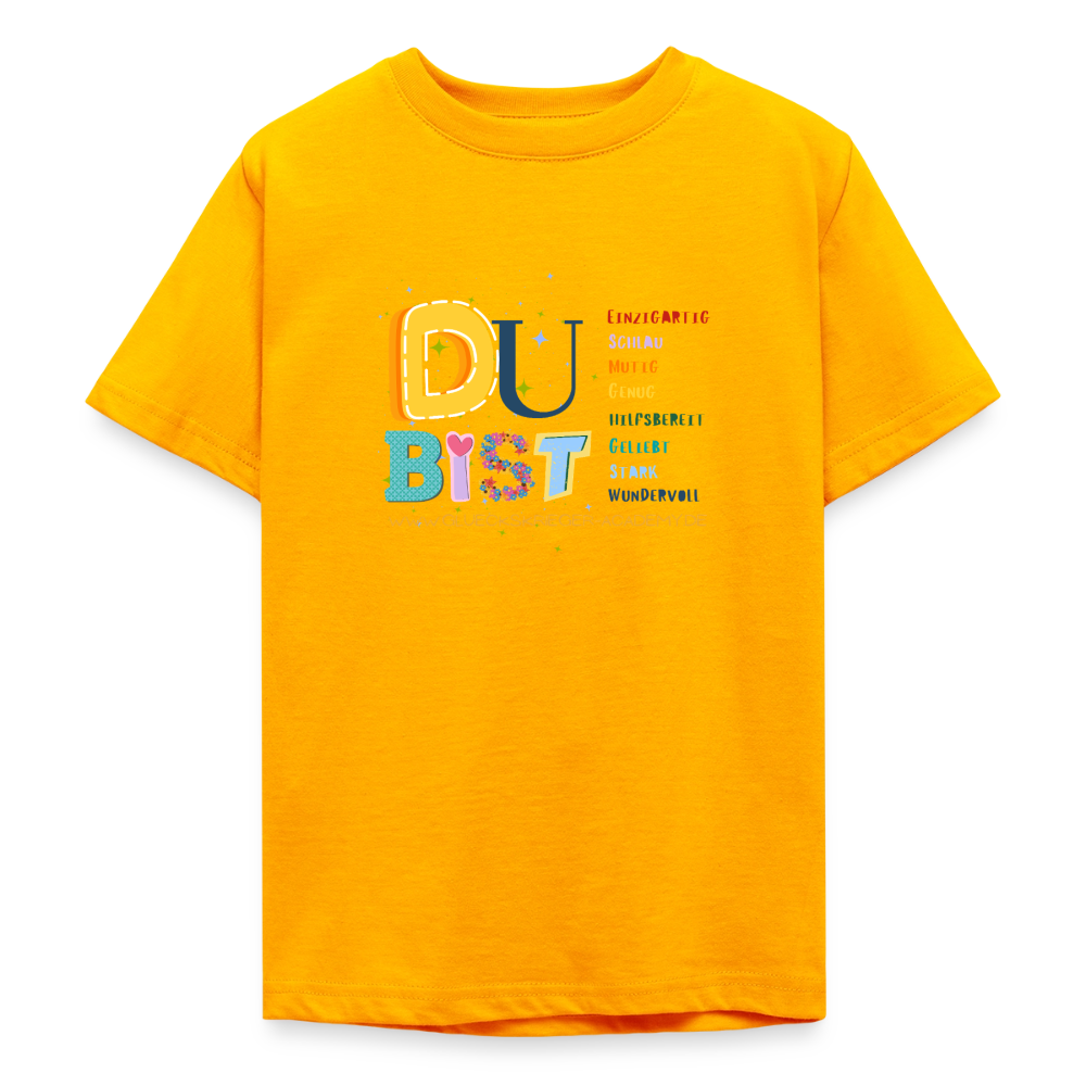 Glückskrieger T-Shirt für Teens– Du bist einzigartig & stark - gold