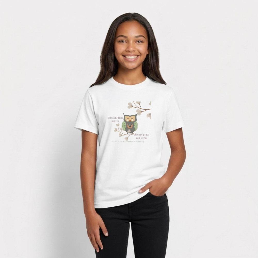 Glückskrieger T-Shirt für Teens – Ich gebe mein Bestes - white