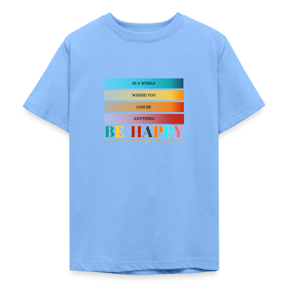 T-Shirt für Teens- Happy - sky blue