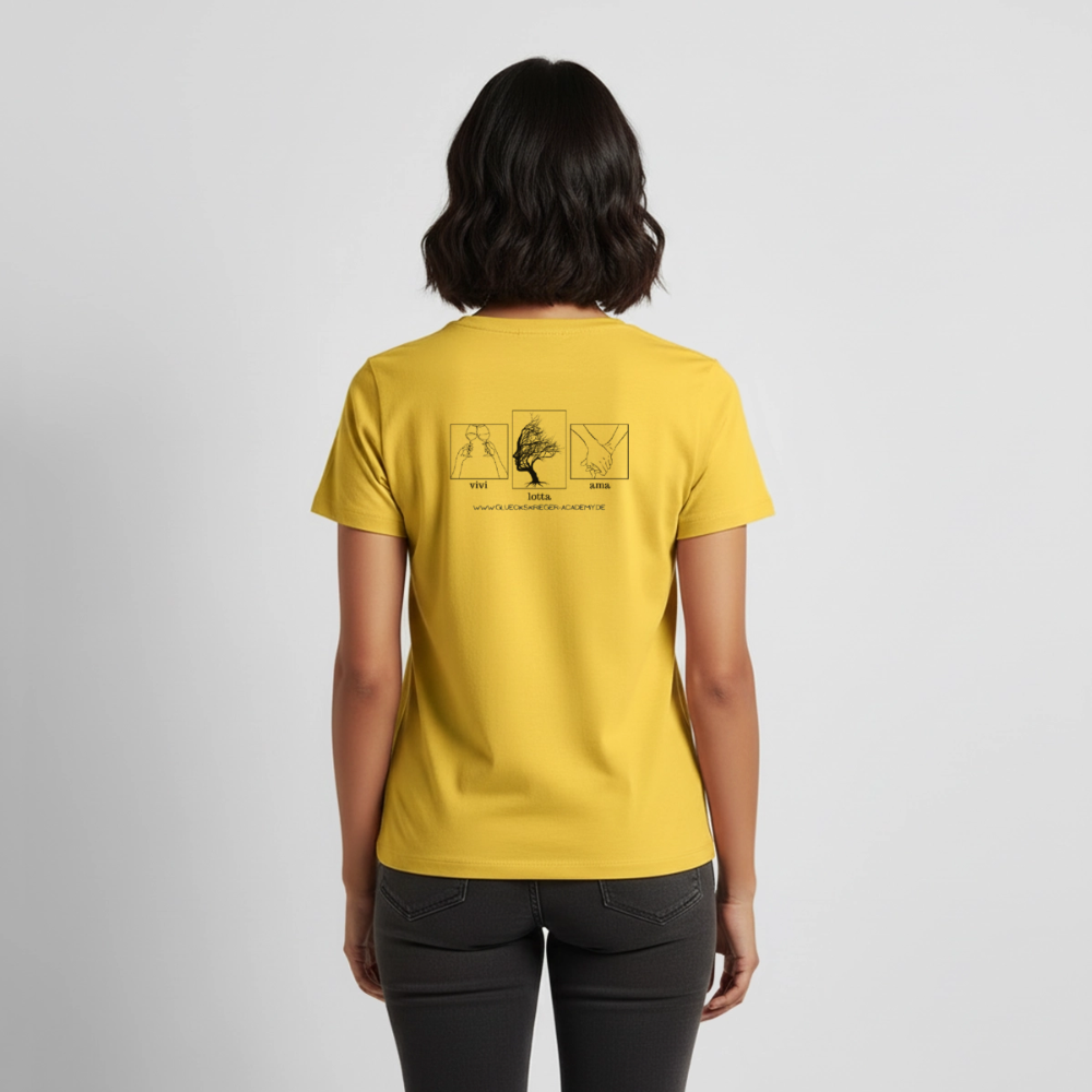 Damen Shirt 2- vivi - sun yellow
