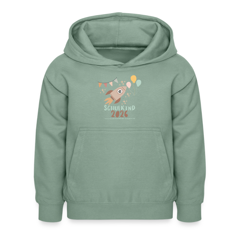 Glückskrieger Hoodie – Schulkind 2026 - steel green