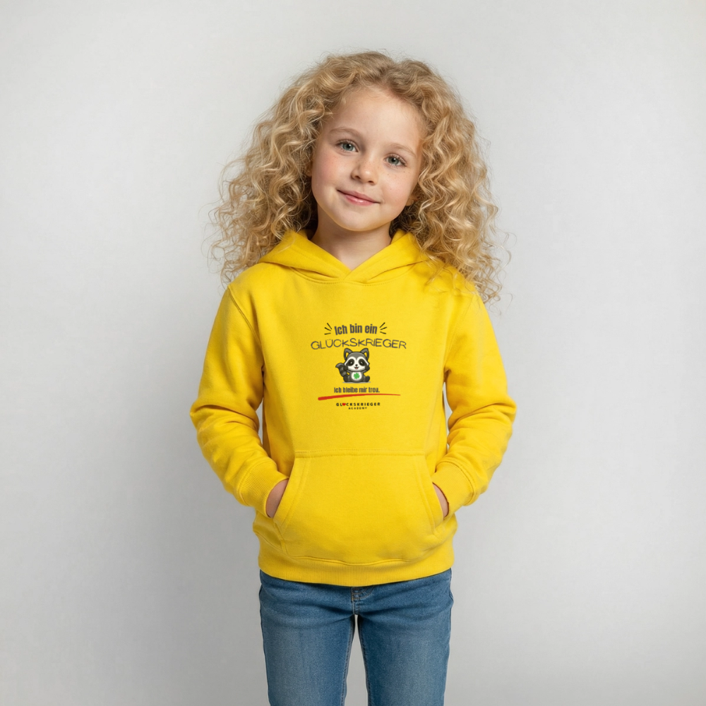 Glückskrieger Hoodie – Stark & Mutig - yellow