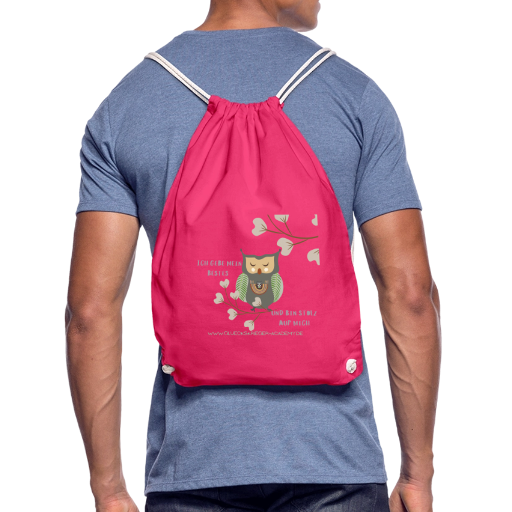 Glückskrieger Turnbeutel – Stärke für unterwegs - fuchsia