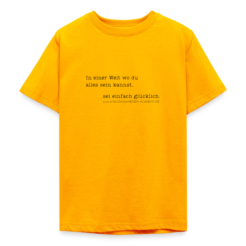 T-Shirt für Teens- Glücklich - gold