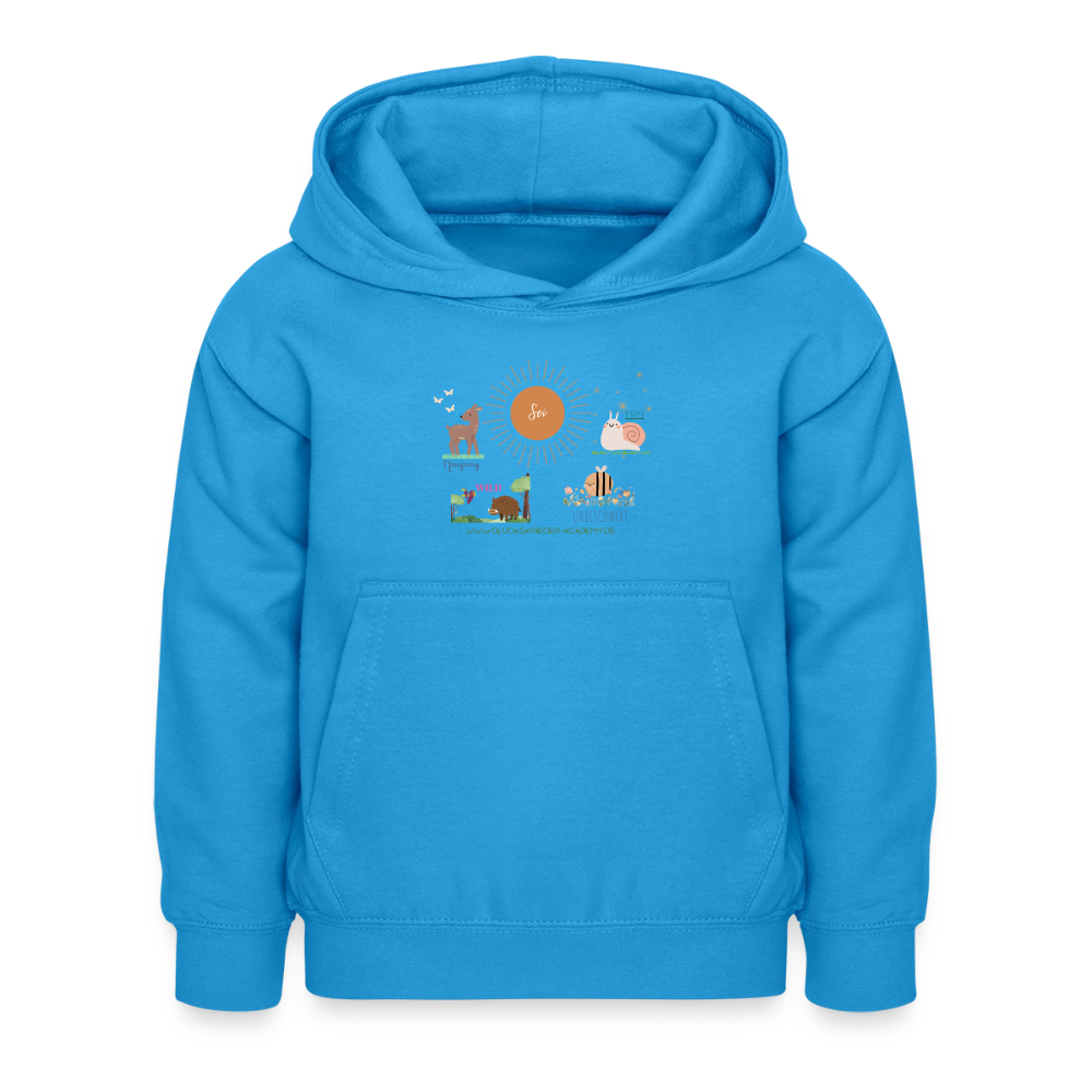 Glückskrieger Hoodie – Stark & Mutig - sea blue