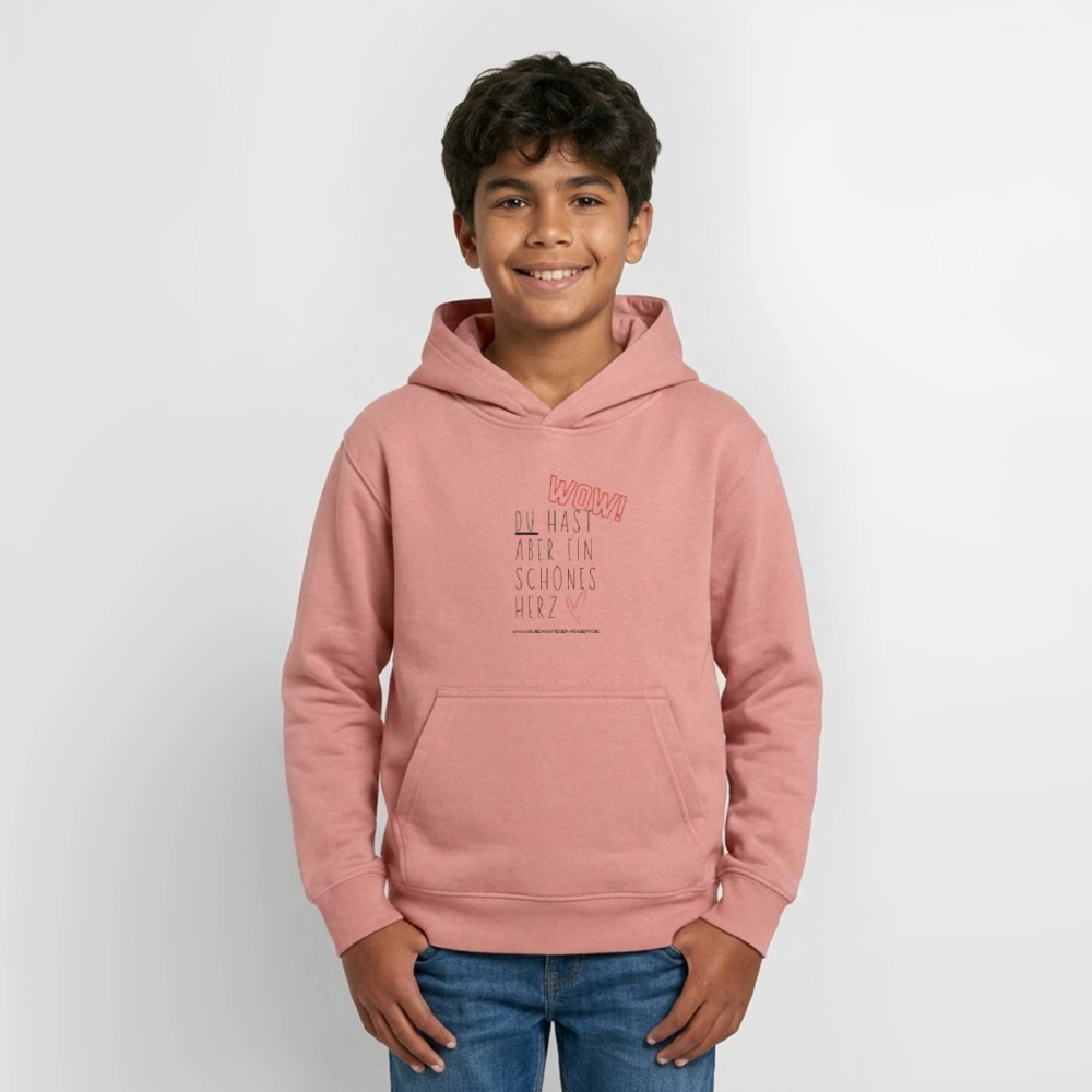 Glückskrieger Hoodie  für Teens– Herz - dusky rose