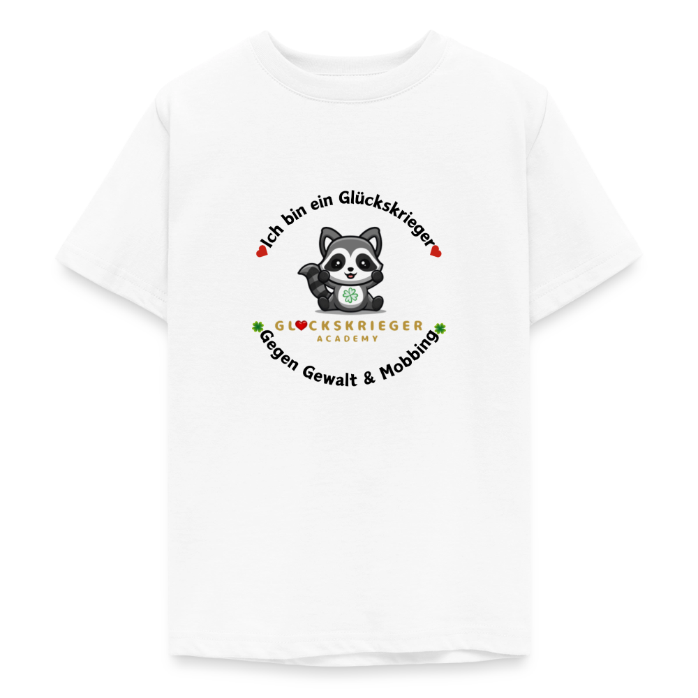 Glückskrieger T-Shirt für Teens – Stärke, Mut & Herz - white