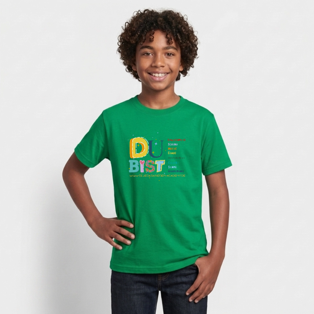 Glückskrieger T-Shirt für Teens– Du bist einzigartig & stark - kelly green