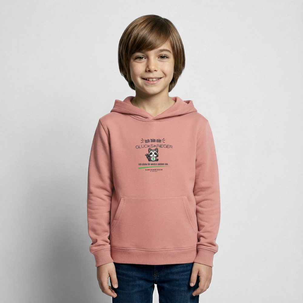 Glückskrieger Hoodie – Schulkind 2026 - dusky rose