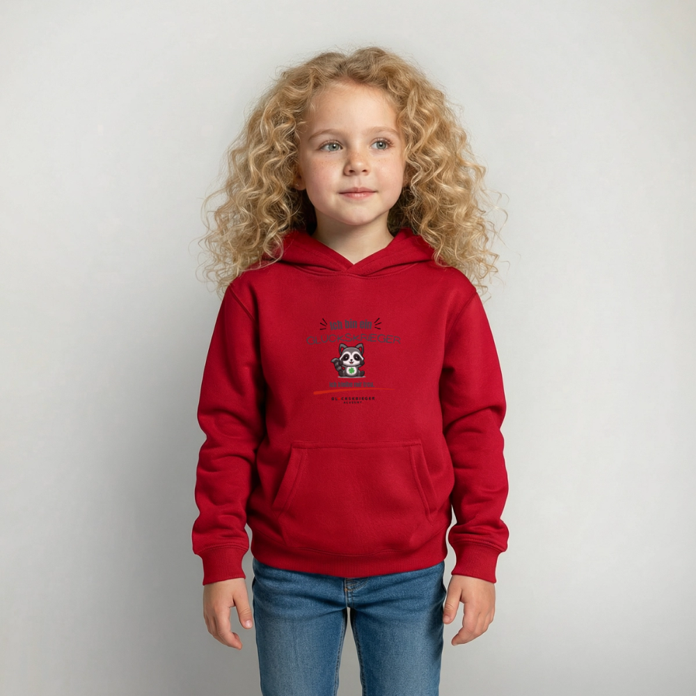 Glückskrieger Hoodie – Stark & Mutig - red