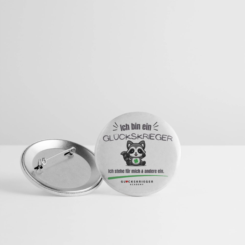 Glückskrieger Button – Mut zum Mitnehmen - white