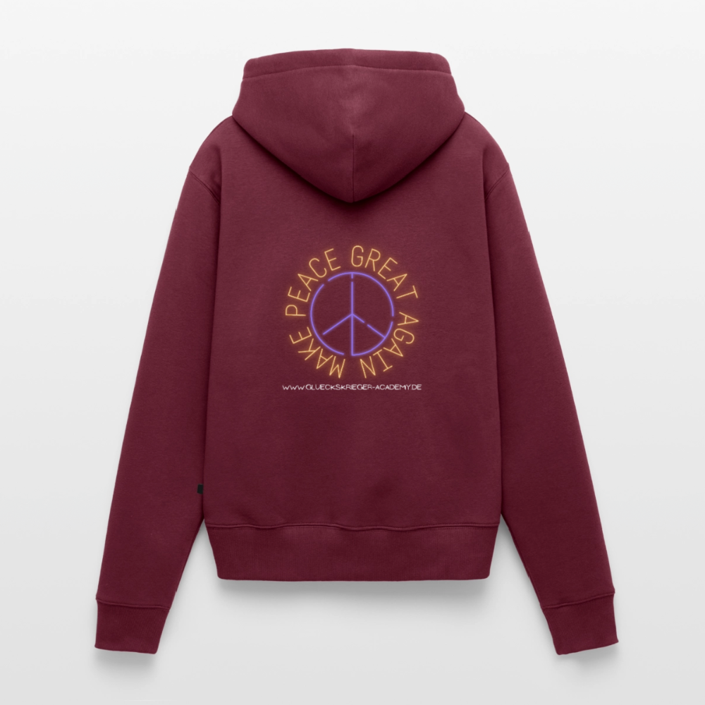 Damen Hoodies – Peace - burgundy