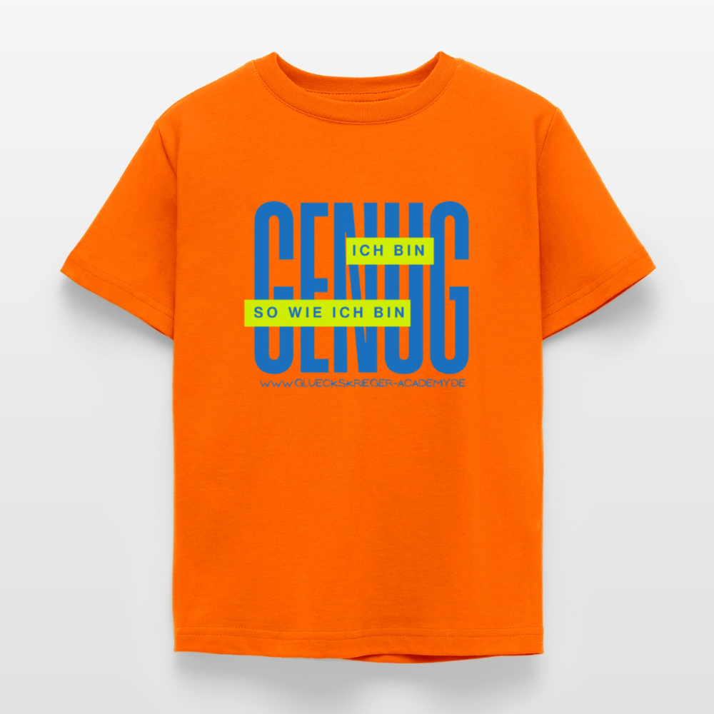 Kinder Shirt - Definition Glückskrieger - orange
