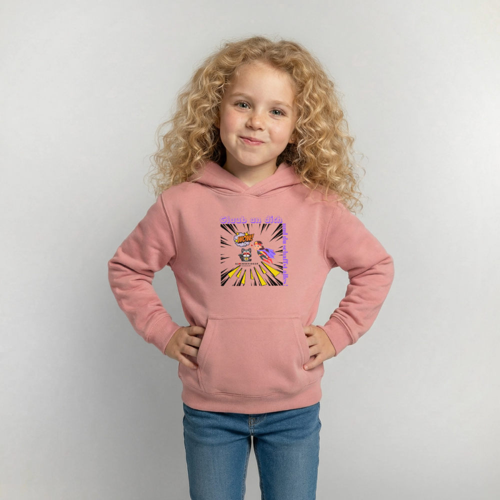 Glückskrieger Hoodie – Stark & Mutig - dusky rose