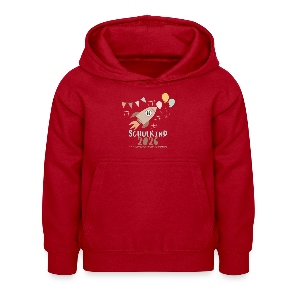 Glückskrieger Hoodie – Schulkind 2026 - red
