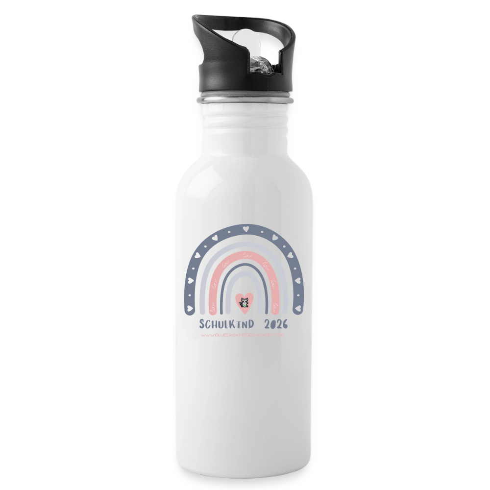 Glückskrieger Trinkflasche – Stark durch den Tag - white