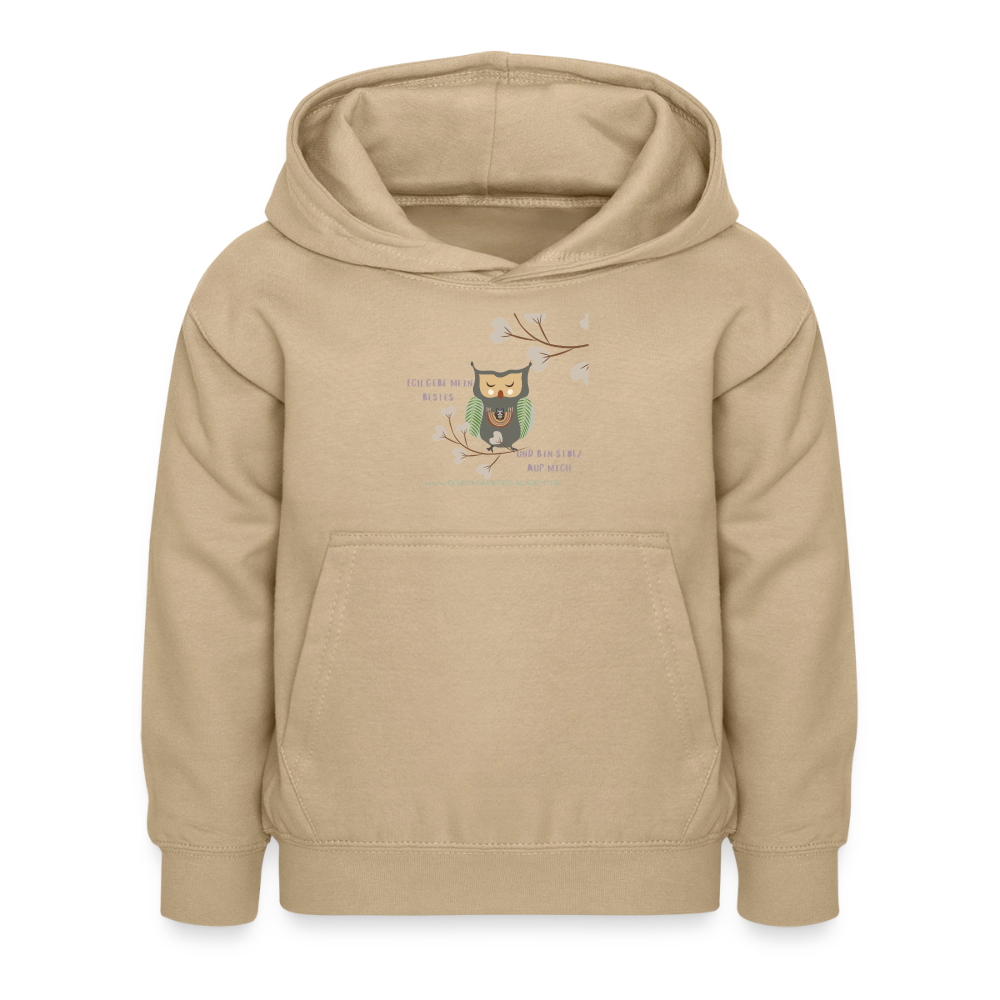 Glückskrieger Hoodie – Stark & Mutig - sand