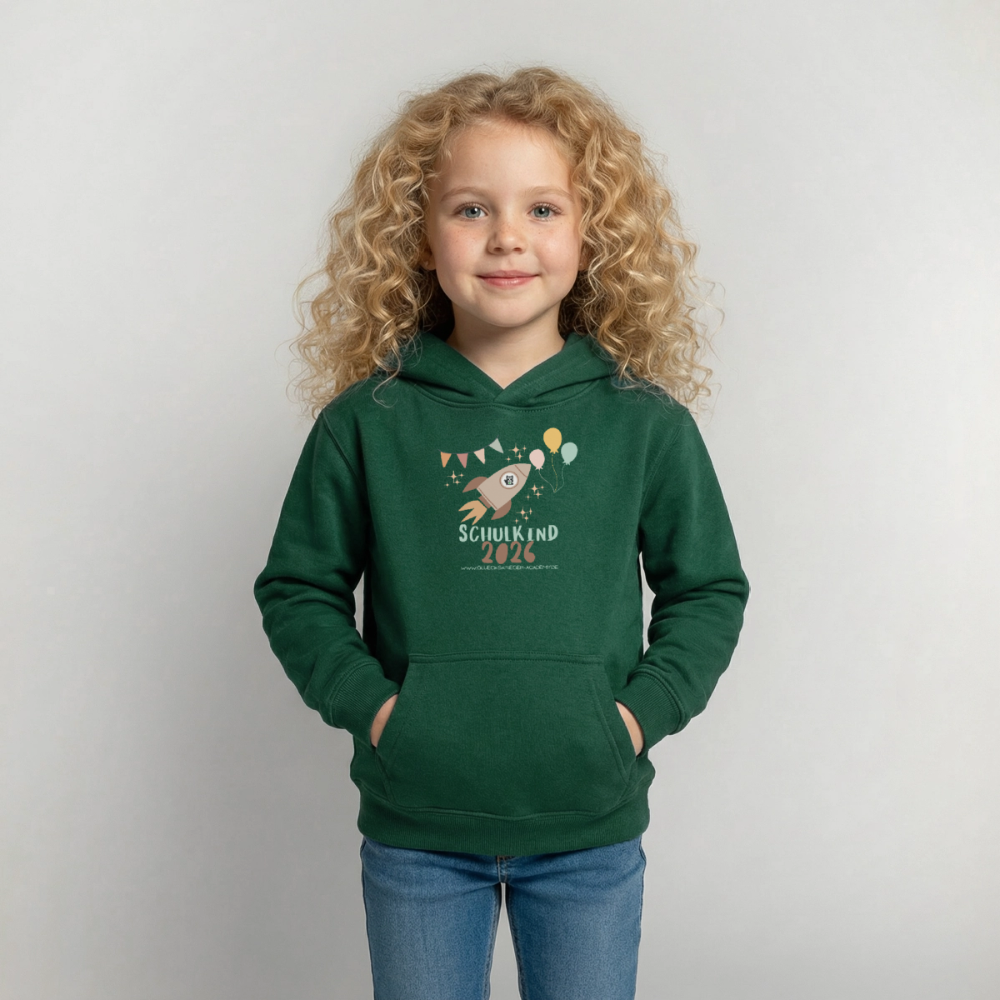 Glückskrieger Hoodie – Schulkind 2026 - bottle green