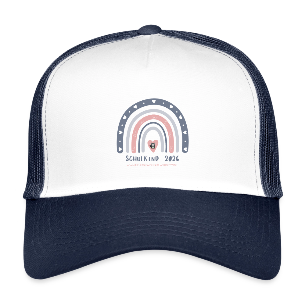 Kids’ Trucker Cap - white/navy