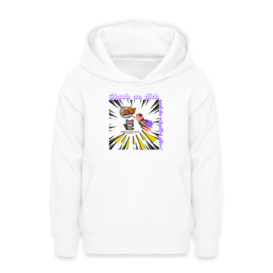 Glückskrieger Hoodie für Teens– Glaub an dich - white