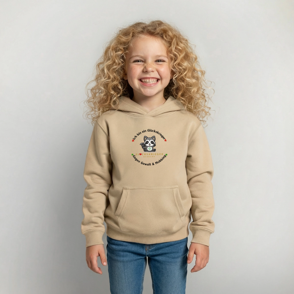 Glückskrieger Hoodie – Stark & Mutig - sand