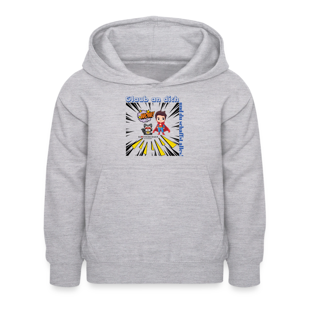 Glückskrieger Hoodie – Stark & Mutig - light heather grey