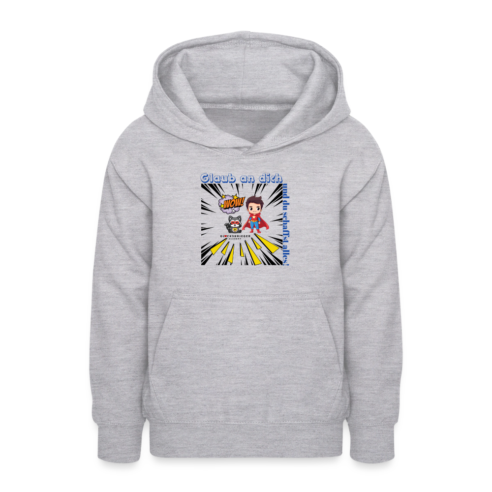 Glückskrieger Hoodie Teens– Glaub an dich - light heather grey