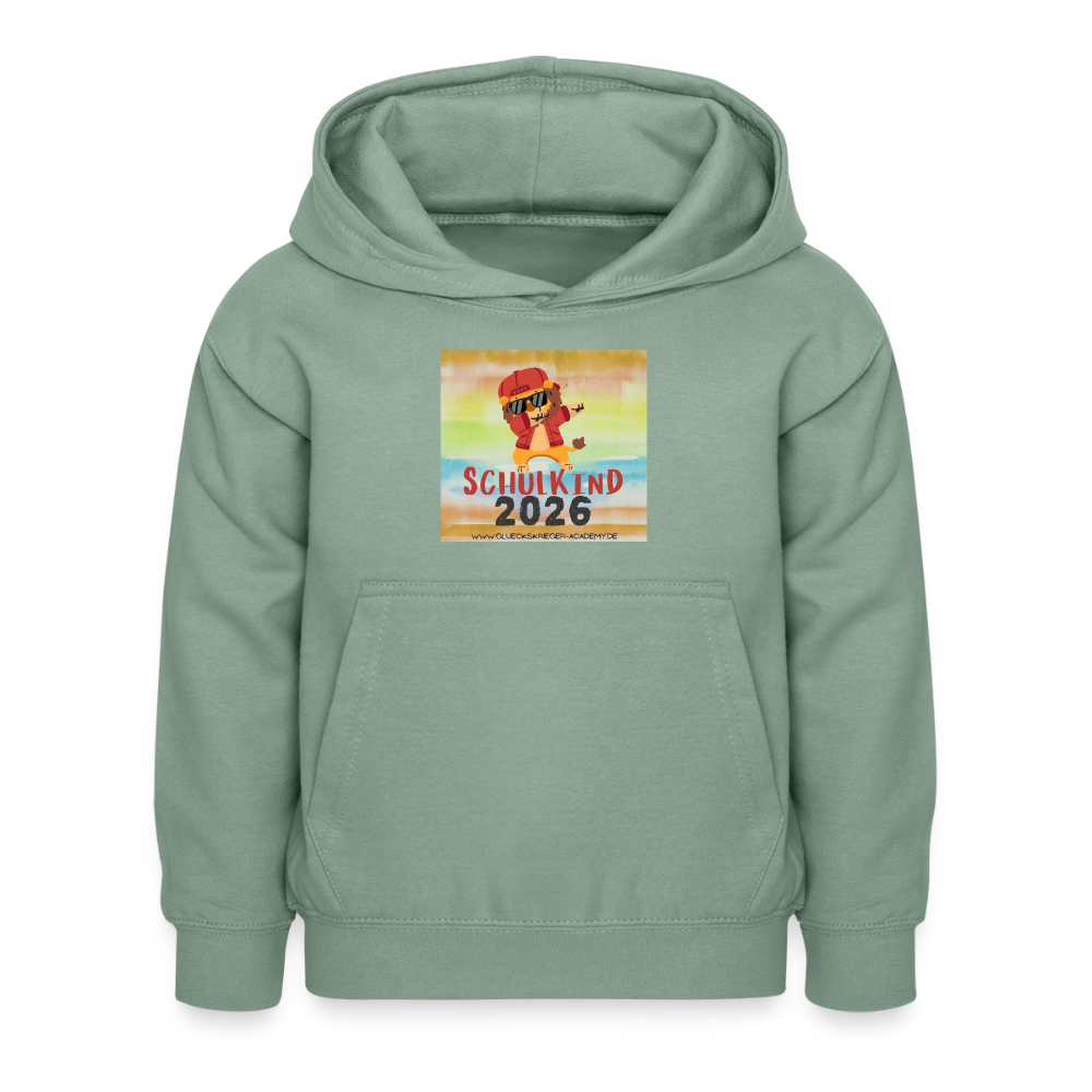 Glückskrieger Hoodie – Schulkind 2026 - steel green