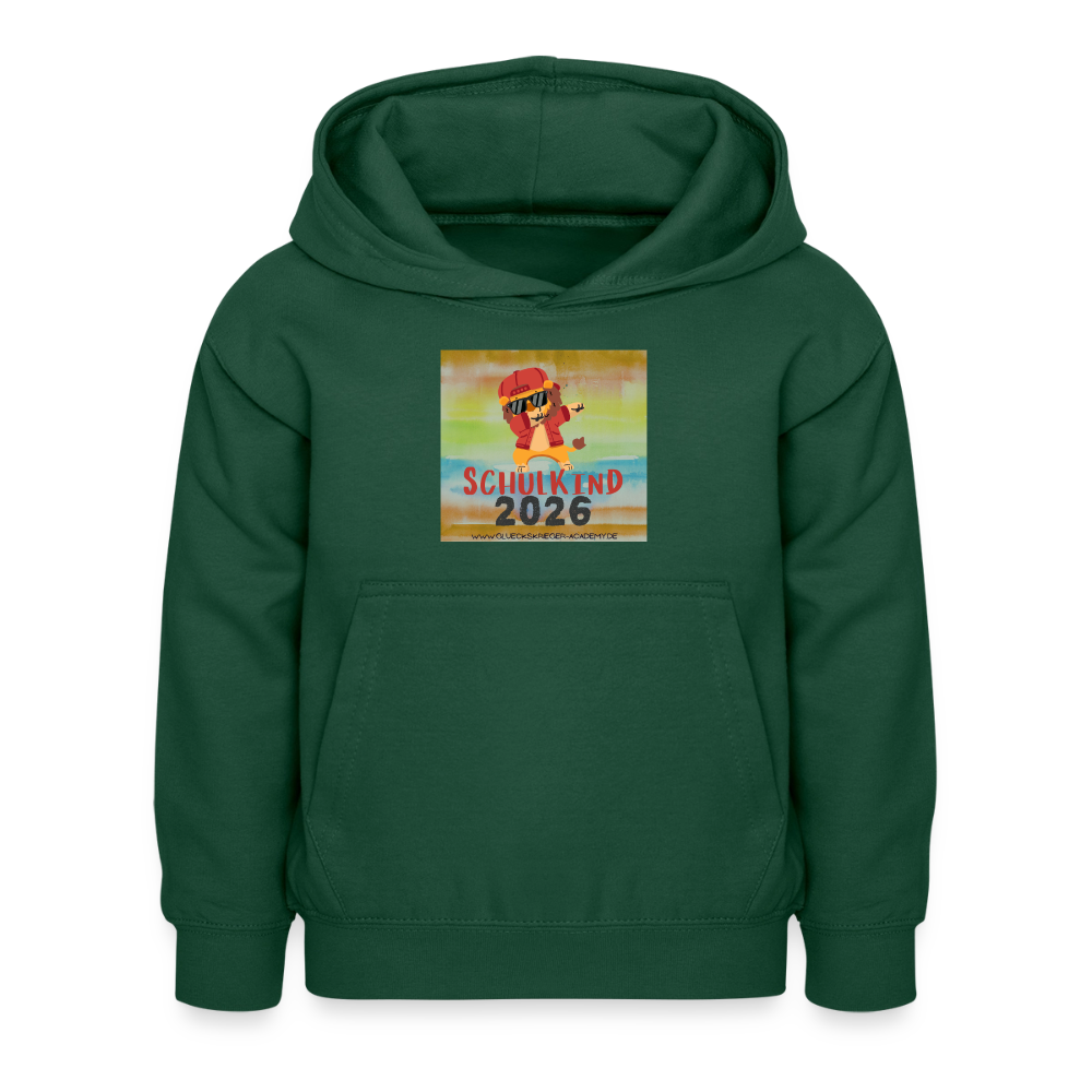 Glückskrieger Hoodie – Schulkind 2026 - bottle green