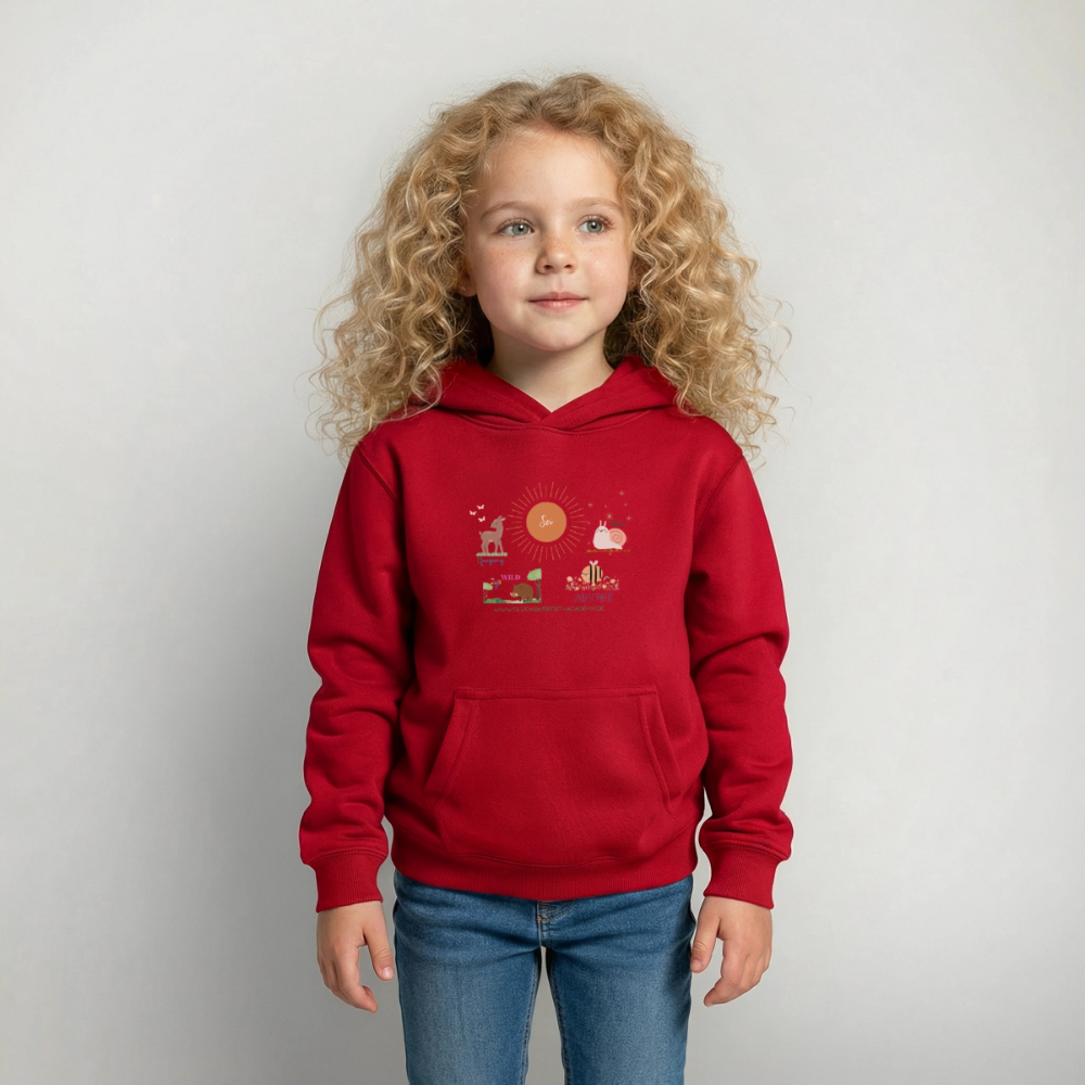 Glückskrieger Hoodie – Stark & Mutig - red