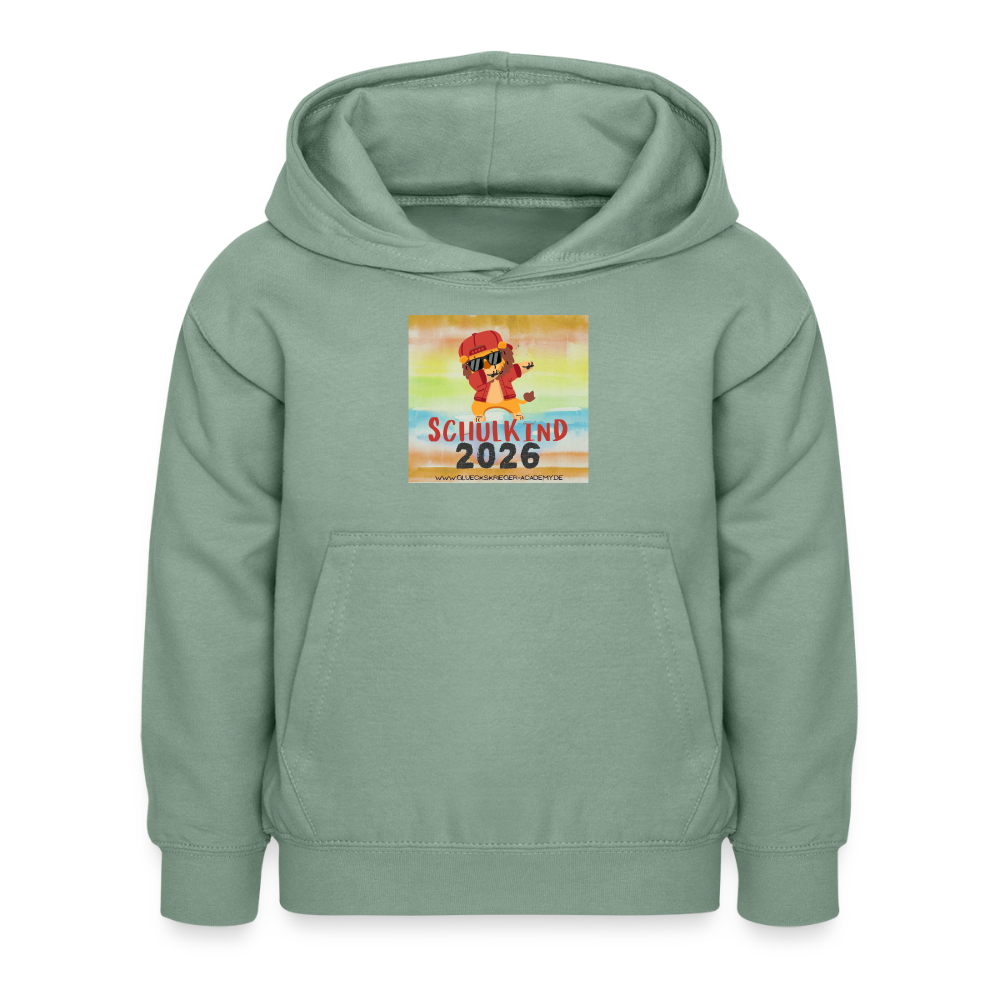 Glückskrieger Hoodie – Schulkind 2026 - steel green