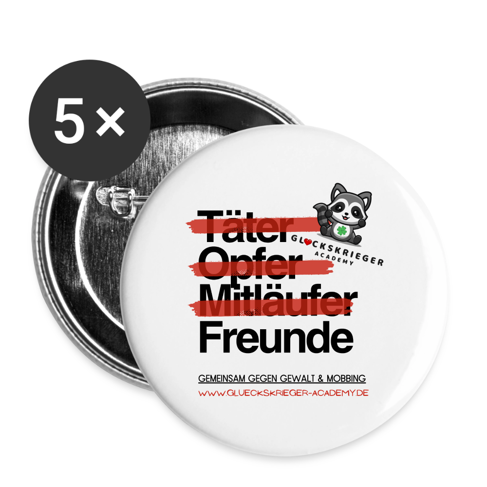 Glückskrieger Button – Mut zum Mitnehmen - white