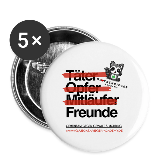 Glückskrieger Button – Mut zum Mitnehmen - white
