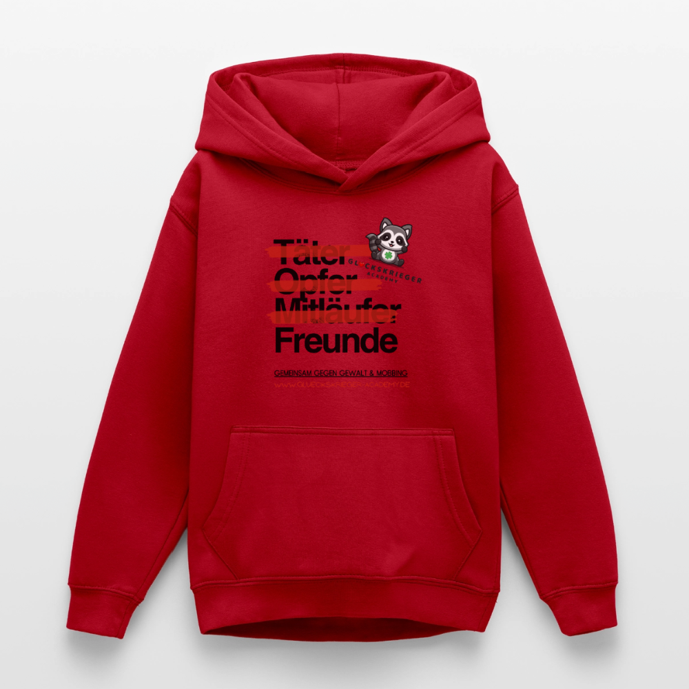 Glückskrieger Hoodie für Teens – Freunde - red