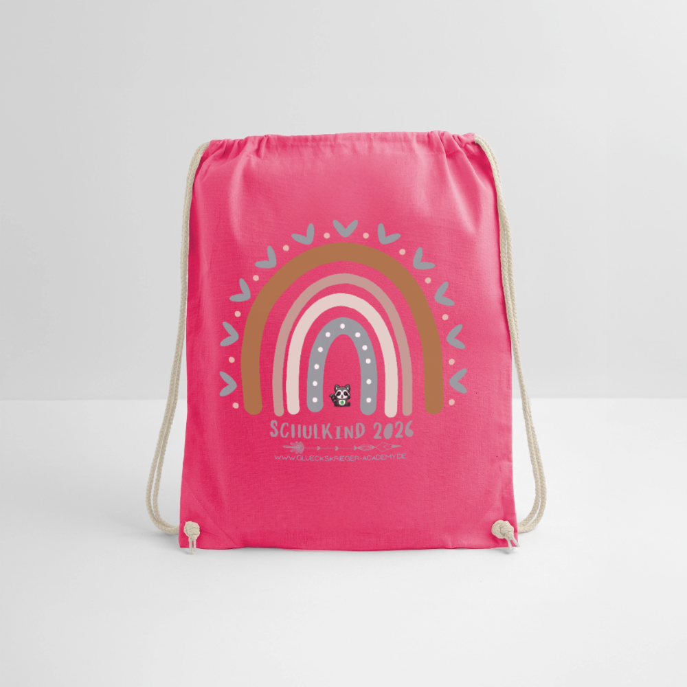 Glückskrieger Turnbeutel – Stärke für unterwegs - fuchsia