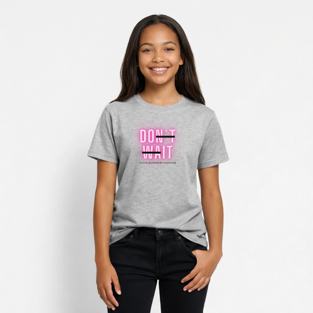 T-Shirt für Teens- Herz - heather grey