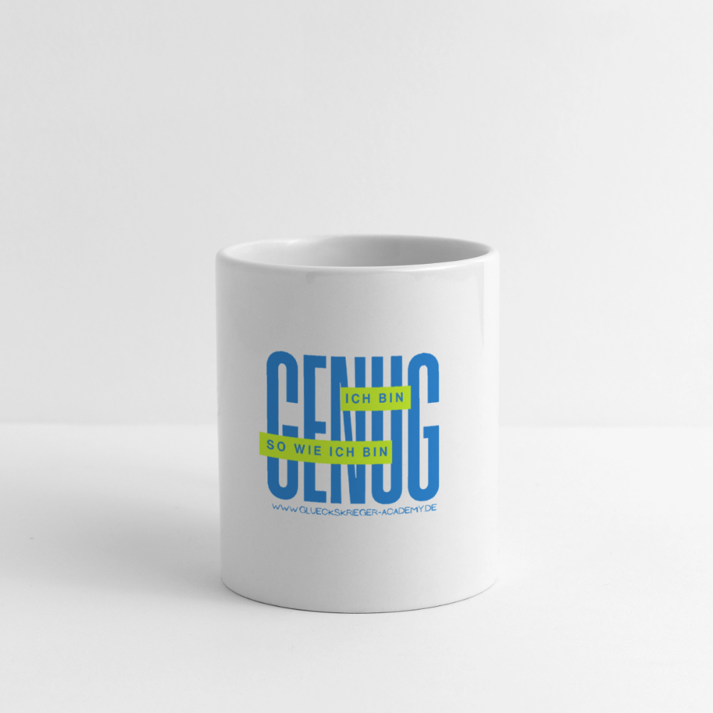 Glückskrieger Tasse – Genug - white