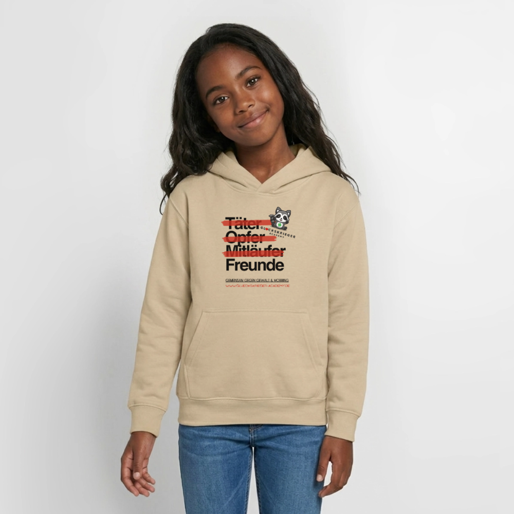 Glückskrieger Hoodie für Teens – Freunde - sand