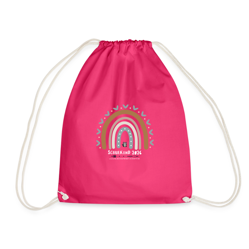Glückskrieger Turnbeutel – Stärke für unterwegs - fuchsia